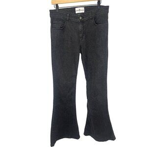 Madcap England Black Denim Flare Leg Jeans High Waist Size 32R